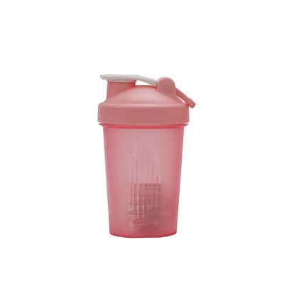 400 ml de polvo de proteínas plásticas Milkshake Cup con escala de acero inoxidable bola de mezcla de gimnasio taza de agua