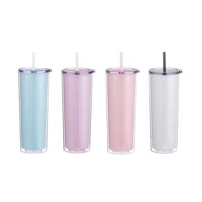 Botellas de agua acrílicas de plástico coloridas y ecológicas