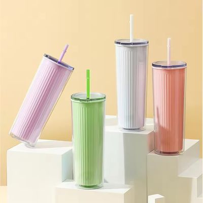 Botellas de agua acrílicas de plástico coloridas y ecológicas