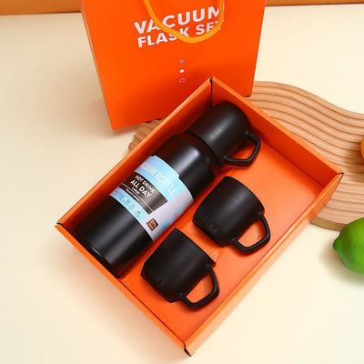550 ml de capacidad aislada de doble capa de acero inoxidable de metal Thermos Cup Set para todos