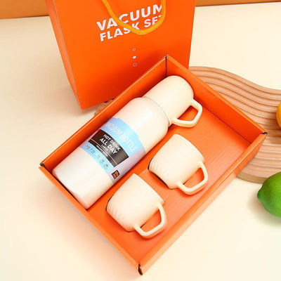 550 ml de capacidad aislada de doble capa de acero inoxidable de metal Thermos Cup Set para todos