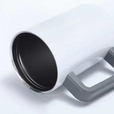 Tumbler de 40 oz con mango y tapa de paja Tumblers de acero inoxidable de color Tazas de coche para el trabajo