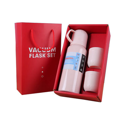 Conjunto de botellas aisladas al vacío de acero inoxidable 304 para negocios caja regalo 3 tapas incluidas