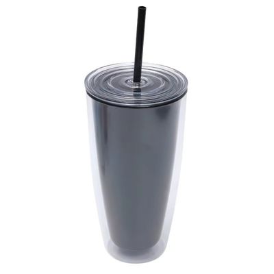 TOUR Aplicable Adultos 24 oz libre de BPA de doble pared de plástico tumbler con paja y tapa