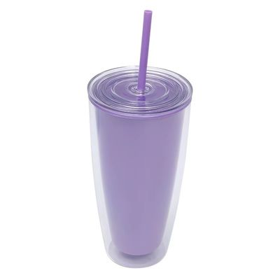 TOUR Aplicable Adultos 24 oz libre de BPA de doble pared de plástico tumbler con paja y tapa