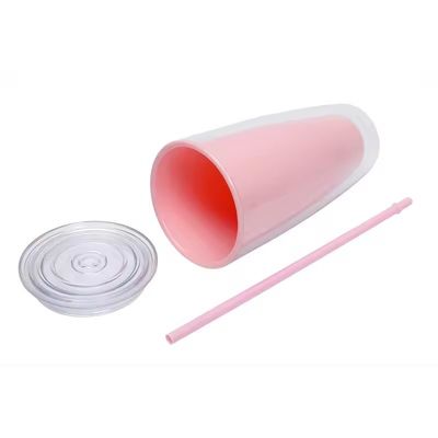 TOUR Aplicable Adultos 24 oz libre de BPA de doble pared de plástico tumbler con paja y tapa