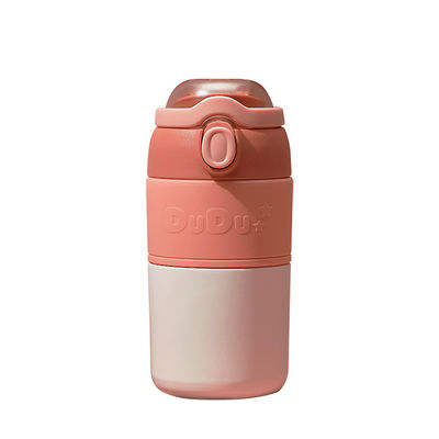 Regalos de negocios de alta calidad botella de agua de acero inoxidable de doble pared con juego de tazas de paja