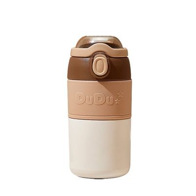 Regalos de negocios de alta calidad botella de agua de acero inoxidable de doble pared con juego de tazas de paja