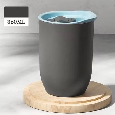 12 oz Eco-amigable AS Tazas de taza de café de plástico para accesorios de diseño moderno con paja