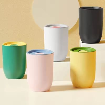 12 oz Eco-amigable AS Tazas de taza de café de plástico para accesorios de diseño moderno con paja