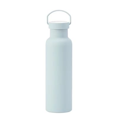 Botella de vacío desechable de acero inoxidable de color sólido Taza deportiva aislada con mango