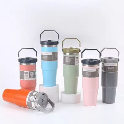 20 oz 30 oz de acero inoxidable vacío aislado tumbler con tapa de mango para la oficina / coche / casa