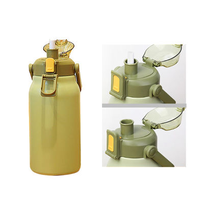 Kawaii Bebés Botella de agua Copo aislante de acero inoxidable con tipo de botella de paja