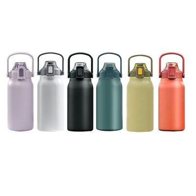 Kawaii Bebés Botella de agua Copo aislante de acero inoxidable con tipo de botella de paja