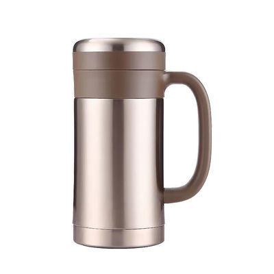 SUS304 Taza de café aislada de acero inoxidable de grado alimenticio con mango de 450 ml