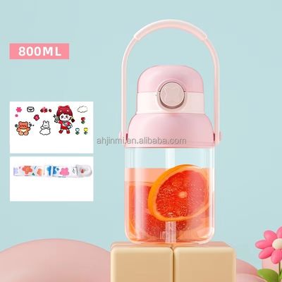 Estilo de diseño minimalista Botella de plástico de 800 ml para deportes al aire libre caldera para adultos
