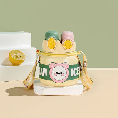 Diseño lindo estilo ventre copa 850ml Thermos 316 botella de agua de acero inoxidable para niños