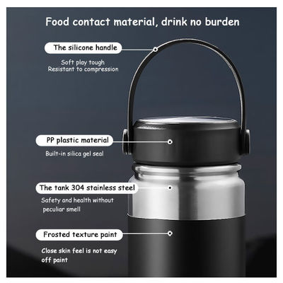 Botella de agua de acero inoxidable de 600 ml para adultos con doble pared aislada al vacío