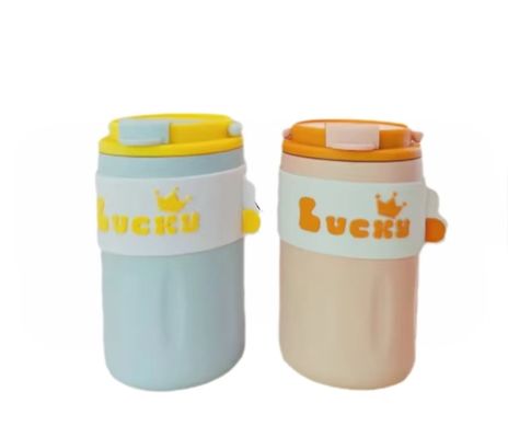 Botella de agua de acero inoxidable 304 con tapa de 420 ml Bebida directa y creativa portátil