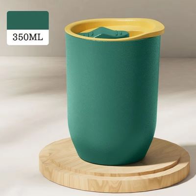 Botella portátil de agua potable con jugo de paja de gran capacidad para deportes al aire libre 350 ml