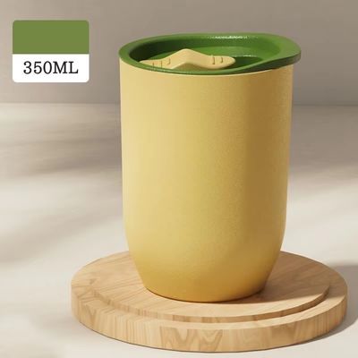 Botella portátil de agua potable con jugo de paja de gran capacidad para deportes al aire libre 350 ml