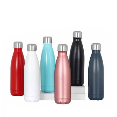 Botellas aisladas de acero inoxidable en forma de cola para oficina / automóvil / hogar