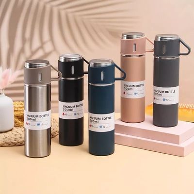 300g Capacidad 500ml Botella de agua térmico de acero inoxidable de doble pared para logotipo personalizado