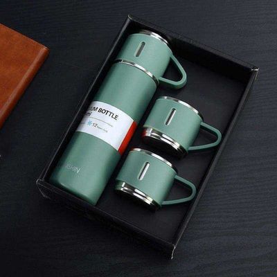 Muestra de suministro de botella de vacío de acero inoxidable Thermos Mug Set regalo para negocios corporativos