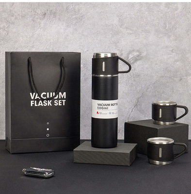 Muestra de suministro de botella de vacío de acero inoxidable Thermos Mug Set regalo para negocios corporativos