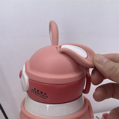 442.3g gran capacidad de acero inoxidable de vacío con orejas grandes lindas conejo correa de espalda