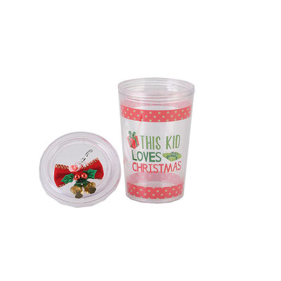 Regalo de Navidad unisex personalizado Taza de agua potable de doble capa con campana y accesorios