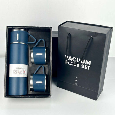 Logotipo de impresión personalizado Botellas de agua de 500 ml con frascos de vacío de acero inoxidable aislados