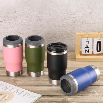 Color personalizado de acero inoxidable 14 oz de doble pared de vacío puede enfriador para el mercado de stock
