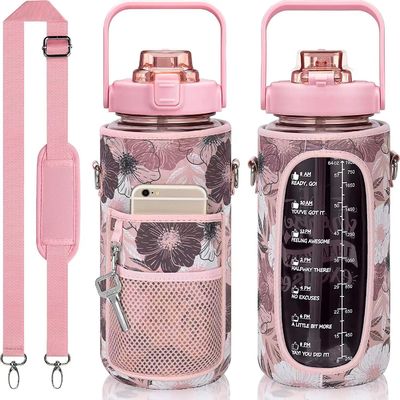 Estocado estilo americano Eco amigable 2000 ml botella de agua para las mujeres cubiertas de taza