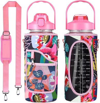 Estocado estilo americano Eco amigable 2000 ml botella de agua para las mujeres cubiertas de taza