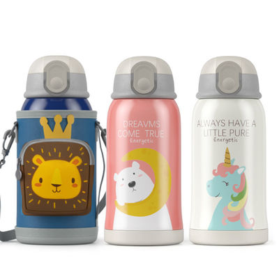 Aplicable Personas 550ml Cute dibujos animados niños taza de agua con tapa inteligente