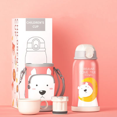 Aplicable Personas 550ml Cute dibujos animados niños taza de agua con tapa inteligente