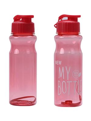 500ml PET BPA libre de taza Botellas de agua potable de plástico con correa para las rutinas de acondicionamiento físico