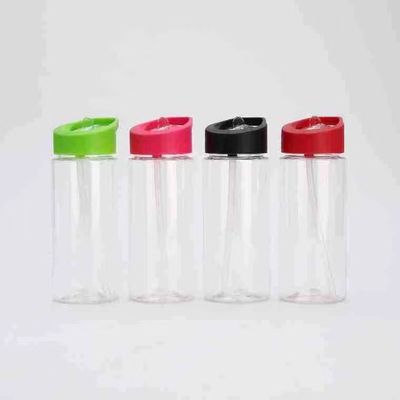 Diseño a prueba de fugas e infusores Botella de agua de plástico transparente de verano con paja