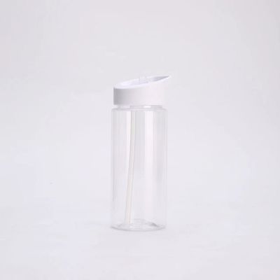 Diseño a prueba de fugas e infusores Botella de agua de plástico transparente de verano con paja