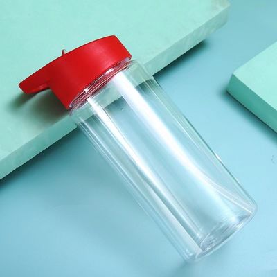 Diseño a prueba de fugas e infusores Botella de agua de plástico transparente de verano con paja
