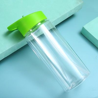 Diseño a prueba de fugas e infusores Botella de agua de plástico transparente de verano con paja