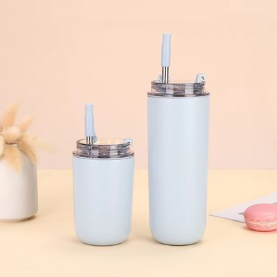 Tazas de café de acero inoxidable 304 de diseño moderno botella reutilizable para bebidas calientes y frías