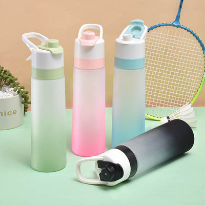 Botella de agua de plástico de 156g BPA-Free Straight Mug Portable Gradient Color Cup para Niños