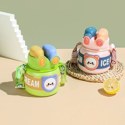 Producción Taza para niños Termos portátil 850 ml Botella de agua de acero inoxidable con paja