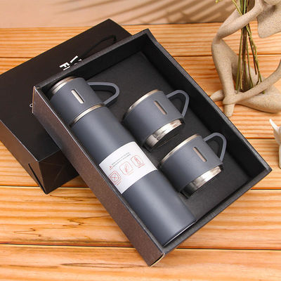 Logotipo personalizado de Navidad Set de regalos de negocios de viaje 500ml de capacidad Flasca de vacío de acero inoxidable