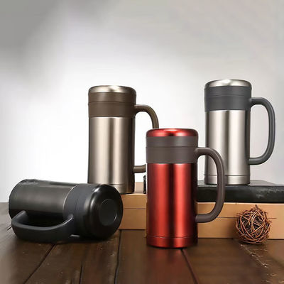 Taza de viaje de acero inoxidable con mango Disfrute de sus bebidas favoritas en cualquier momento y en cualquier lugar