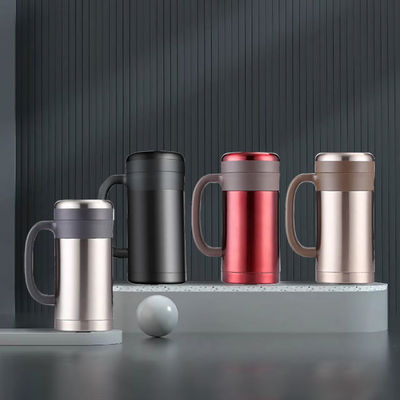 Taza de viaje de acero inoxidable con mango Disfrute de sus bebidas favoritas en cualquier momento y en cualquier lugar