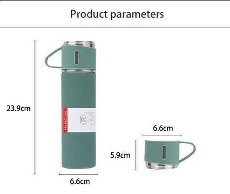 Tipo de metal de acero inoxidable Business Flasco de agua aislada 500ml de vacío taza de la taza botella