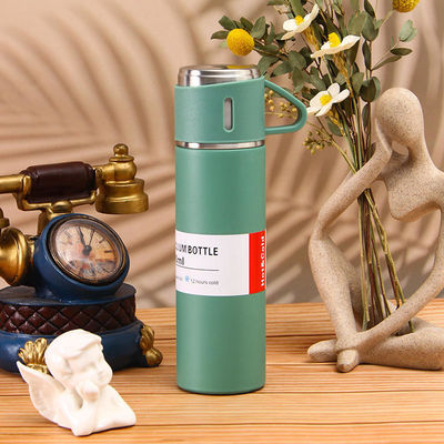 Conjunto de regalos corporativos 201 Flasca de vacío de acero inoxidable con 3 tazas conectables
